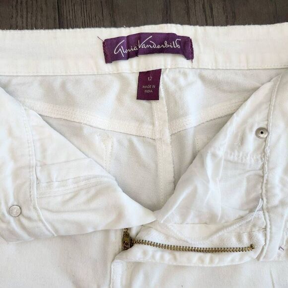 Gloria Vanderbilt Women's Amanda Classic Rise Stretch Denim Crop Jeans White Sz - Picture 7 of 7